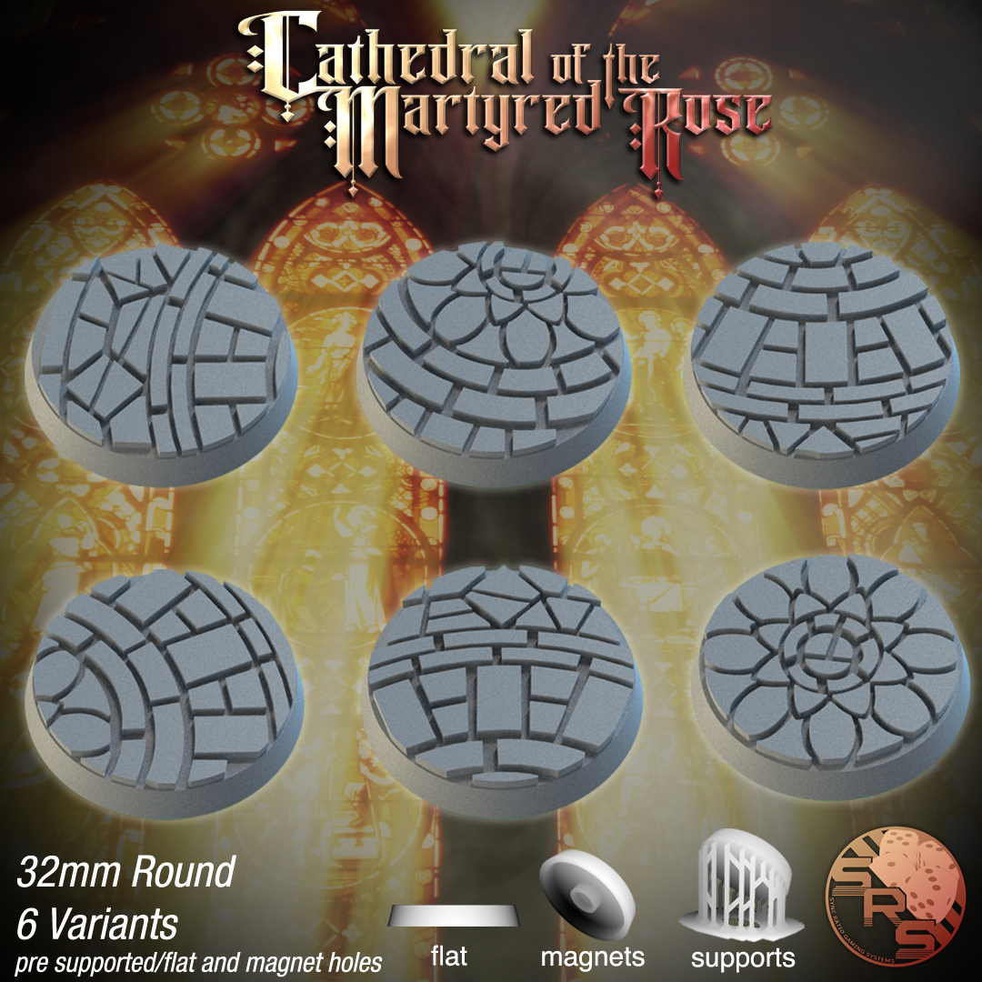 32mm rund Set (6 Bases)