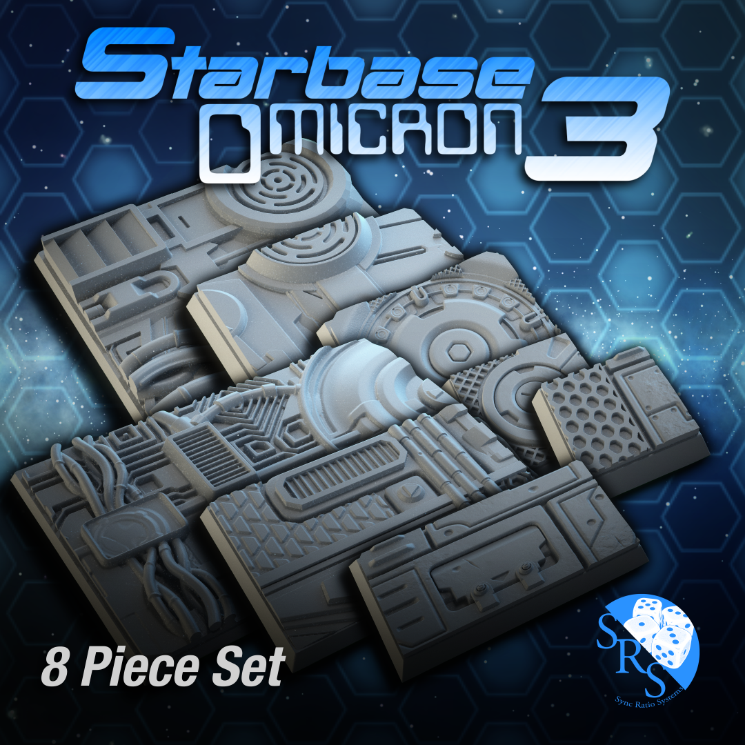 Scifi Base Set - Starbase Omicron3 25mm eckig unbemalt