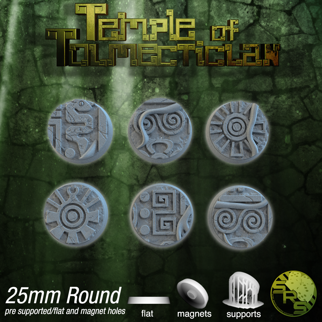 25mm rund Set (6 Bases)